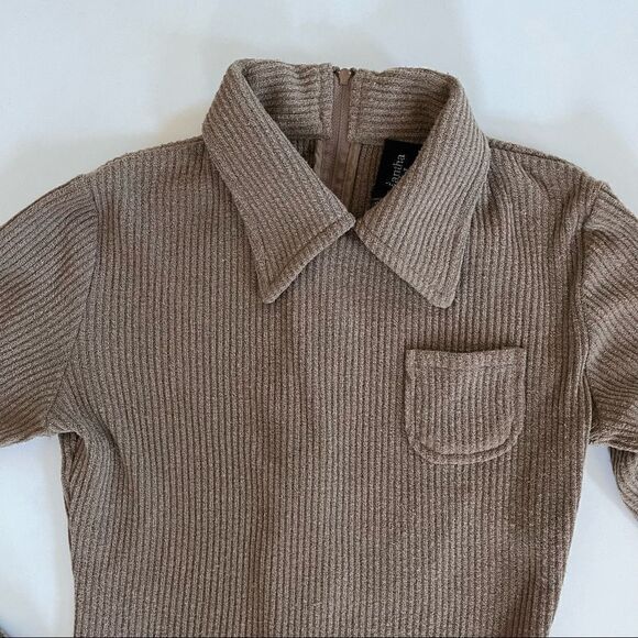 Samantha Pleet Ribbed Cafe Bodysuit XS - Picture 9 of 13